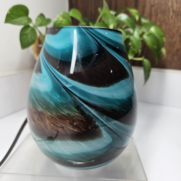 VP Home Lamp Wall Plug-in Wax Warmer for Scented Wax Viridian Swirl Radiant Art - Picture 3 of 11